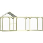Vidaxl poulailler 4, 5x1, 5x2 m pinde imprgne