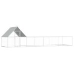Vidaxl poulailler 8 x 2 x 2 m acier galvanis