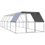 Vidaxl poulailler d'extrieur 3x10x2 m acier galvanis