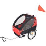 Remorque de vélo - vidaxl - rouge et noire - 30 kg - harnais de sécurité 5 points - pour 1 à 2 enfants ... Remorque de vélo - vidaxl - rouge et noire - 30 kg - harnais de sécurité 5 points - pour 1 à 2 enfants ...