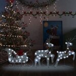 Vidaxl renne et traîneau de décoration de noël 60 led clairage lumière illumination de noël salon chambre ... Vidaxl renne et traîneau de décoration de noël 60 led clairage lumière illumination de noël salon chambre ...