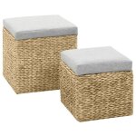 Repose - pied - vidaxl - jacinthe deau - 2 pcs - gris - confortable et pratique