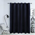 Rideau occultant - vidaxl - velours noir - 290x245 cm - ?illets métalliques - lavable Rideau occultant - vidaxl - velours noir - 290x245 cm - ?illets métalliques - lavable