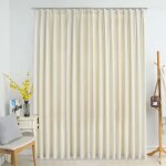 Rideau occultant - vidaxl - velours crème - 290x245 cm - lavable - crochets métalliques Rideau occultant - vidaxl - velours crème - 290x245 cm - lavable - crochets métalliques