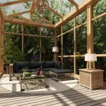 Salon de jardin - vidaxl - 5 pcs - rsine tresse - gris - coussins confortables