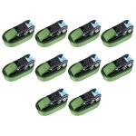 Vidaxl sangles d?arrimage  cliquet 10 pcs 800 dan 6 m vert
