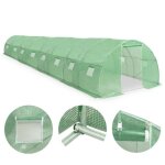 Vidaxl serre 1200x300x200cm vert acier galvanis serre de jardin abris lgumes 45538