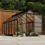 Vidaxl serre anthracite 155x298x191 cm aluminium et verre