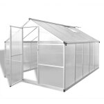 Vidaxl serre renforc�e en aluminium avec cadre de base 755 m� 41319