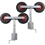 Vidaxl set de 2 supports à double roue inclinable remorque à bateau 141551 Vidaxl set de 2 supports à double roue inclinable remorque à bateau 141551