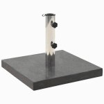 Socle de parasol - vidaxl - 45065 - granit 285 kg - carré noir - dimensions 45x45x5 cm Socle de parasol - vidaxl - 45065 - granit 285 kg - carré noir - dimensions 45x45x5 cm