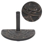 Vidaxl socle de parasol en rsine demi - cercle bronze 9 kg