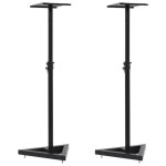 Vidaxl supports de haut - parleur de moniteur de studio 2 pcs noir acier