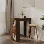 Vidaxl table de bar avec tagre chne fum 102x50x103, 5 cm agglomr