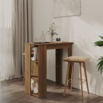 Vidaxl table de bar avec tagre chne marron 102x50x103, 5cm agglomr