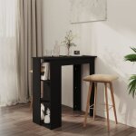 Table de bar - vidaxl - noir - bois d'ingénierie - 2 places - 102x50x103, 5cm Table de bar - vidaxl - noir - bois d'ingénierie - 2 places - 102x50x103, 5cm