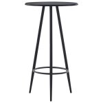 Table de bar - vidaxl - noir - 60x1075 cm - mdf - 2 places - design contemporain