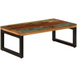Vidaxl table basse 100x50x35 cm bois de r�cup�ration solide et acier