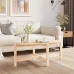 Vidaxl table basse 118x63x45 cm bois massif de pin 822317