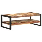 Vidaxl table basse 120x60x40 cm bois de rcupration solide