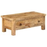 Table basse - vidaxl - bois de manguier massif - 90 x 45 x 35 cm - vintage - laqu�