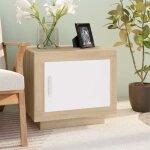 Vidaxl table basse blanc et chêne sonoma 51x50x45 cm bois d'ingénierie 811804 Vidaxl table basse blanc et chêne sonoma 51x50x45 cm bois d'ingénierie 811804