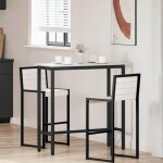 Vidaxl table basse blanche 100 x 40 x 101 cm - bois ding�nierie et acier hauteur r�glable