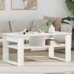 Vidaxl table basse blanche 96 x 54 x 44 cm en bois ding�nierie - design contemporain