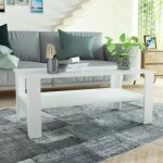 Vidaxl table basse bois d'ingnierie 100x59x42 cm blanc 244857