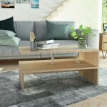 Vidaxl table basse bois d'ingnierie 90x59x42 cm chne 244855