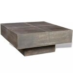 Vidaxl table basse carre marron fonc bois massif de manguier