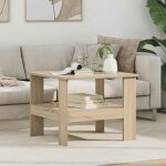 Vidaxl table basse ch�ne sonoma 57 x 55 x 45 cm ? bois ding�nierie style contemporain