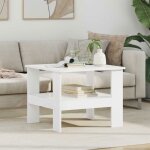 Vidaxl table basse contemporaine blanche 57x55x45 cm en bois ding�nierie