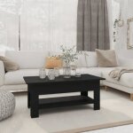 Vidaxl table basse noir 102x55x42 cm agglomr