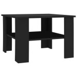 Vidaxl table basse noir 60 x 60 x 42 cm agglomr