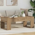 Vidaxl table basse rectangulaire 110x50x41 cm en bois ding�nierie marron