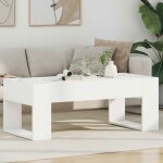 Vidaxl table basse rectangulaire blanche 110 x 50 x 41 cm ? bois ding�nierie