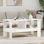 Vidaxl table basse rectangulaire blanche 90 x 50 x 45 cm - bois ding�nierie