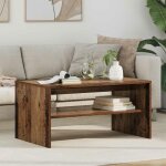 Vidaxl table basse rectangulaire bois ding�nierie 80 x 50 x 40 cm - bois ancien