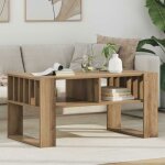 Vidaxl table basse rectangulaire en bois ding�nierie 92 x 495 x 45 cm - marron