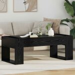 Vidaxl table basse rectangulaire ch�ne noir 110 x 50 x 41 cm - bois ding�nierie