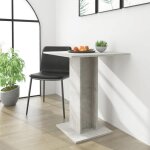 Vidaxl table de bistro gris bton 60x60x75 cm agglomr