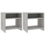Vidaxl 2 pcs tables de chevet gris béton 40 x 30 x 40 cm aggloméré Vidaxl 2 pcs tables de chevet gris béton 40 x 30 x 40 cm aggloméré