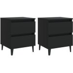 Vidaxl tables de chevet 2 pcs noir 40x35x50 cm bois dingénierie 805872 Vidaxl tables de chevet 2 pcs noir 40x35x50 cm bois dingénierie 805872