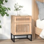 Vidaxl table de chevet, armoire de nuit avec compartiment, armoire de lit, meuble de rangement chambre ...