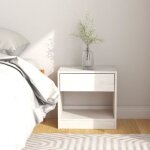 Vidaxl table de chevet blanc 40x31x40 cm bois de pin massif
