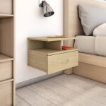 Vidaxl tables de chevet flottantes 2 pcs chne sonoma bois ingnierie 800412