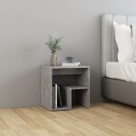 Vidaxl table de chevet gris béton 40x30x40 cm aggloméré. Vidaxl table de chevet gris béton 40x30x40 cm aggloméré.