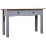 Vidaxl table console gris 110x40x72 cm pin solide gamme panama 282680