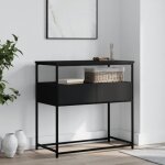 Vidaxl table console noir 75x40x75 cm bois d'ingnierie 834155